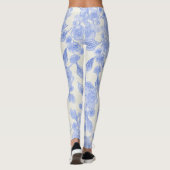 Leggings Roses bleus et blancs (Dos)