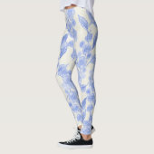 Leggings Roses bleus et blancs (Gauche)