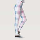 Leggings Roses Bleus Rayés Chic (Droite)