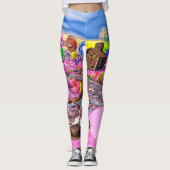 Leggings roses Candyland (Devant)