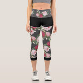 Leggings roses - Capri (gris foncé) (Recto)