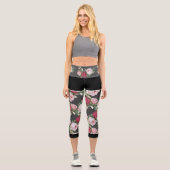 Leggings roses - Capri (gris foncé) (Recto)