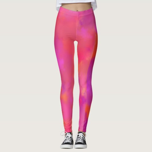 Leggings roses chauds (Devant)