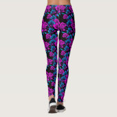 Leggings Roses Colorées au Néon (Dos)