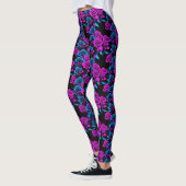 Leggings Roses Colorées au Néon (Gauche)