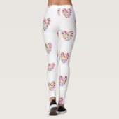 Leggings roses d'alimentation de fleurs (Dos)