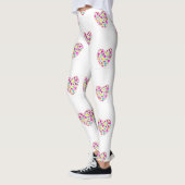 Leggings roses d'alimentation de fleurs (Gauche)