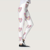 Leggings roses d'alimentation de fleurs (Droite)
