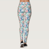 Leggings Roses dans des teintes d'aquarelle de rose clair e (Dos)