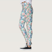 Leggings Roses dans des teintes d'aquarelle de rose clair e (Gauche)
