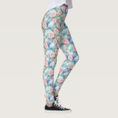 Leggings Roses dans des teintes d'aquarelle de rose clair e (Droite)