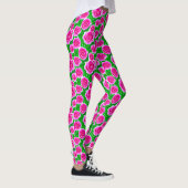 Leggings Roses d'aquarelle rose Fuchsia (Droite)