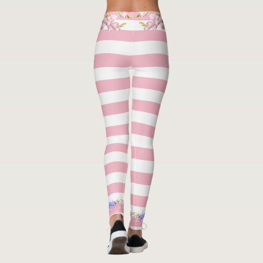 Leggings Roses de la bande rose (Dos)