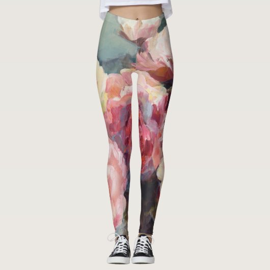 Leggings Roses de rose sauvage (Devant)