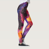 Leggings Roses d'oranges de galaxie d'étoiles de (Droite)