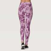 Leggings Roses doux en rose (Dos)