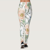 Leggings Roses Élégantes Chic, Message de Motivation (Dos)