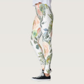 Leggings Roses Élégantes Chic, Message de Motivation (Gauche)