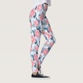 Leggings Roses en bleu (Droite)