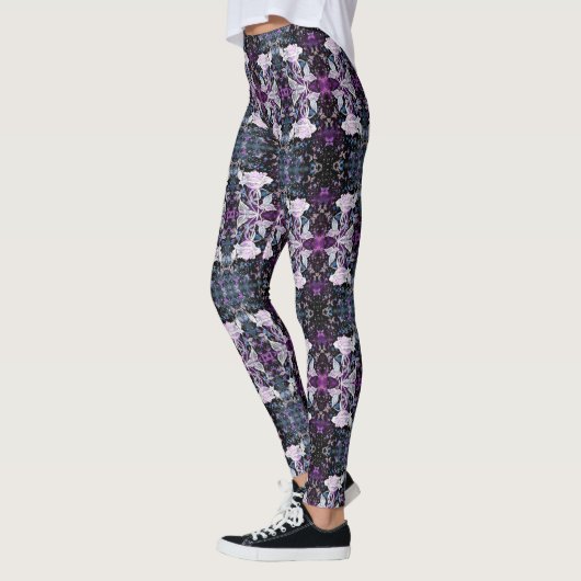 Leggings Roses et papillons d'hiver (Gauche)