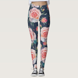 Leggings Roses et Rosebuds : Floral Seamless.