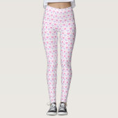 Leggings roses Femmes, Étoiles, Coeurs violets Bla (Devant)