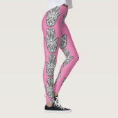 Leggings roses Hamsa (Droite)