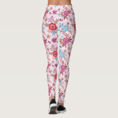 Leggings Roses inspirés à l'automne - Motif Imprimer Leggin (Dos)