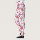 Leggings Roses inspirés à l'automne - Motif Imprimer Leggin (Gauche)