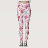 Leggings Roses inspirés à l'automne - Motif Imprimer Leggin (Devant)