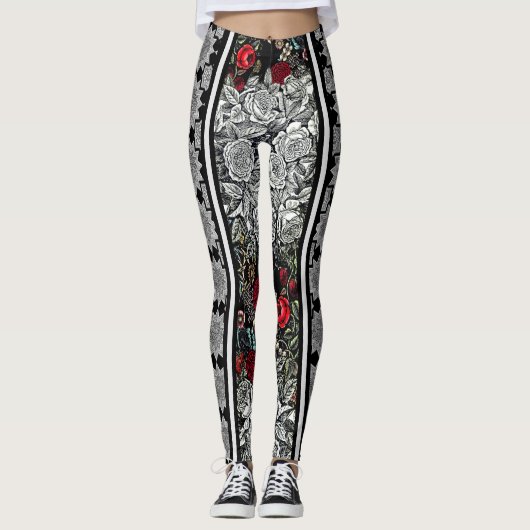 Leggings Roses marocains vintages (Devant)