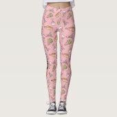 Leggings roses Motifs de vin (Devant)