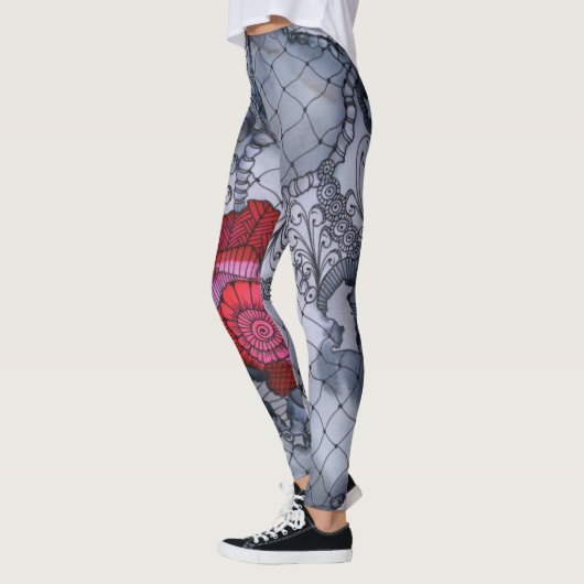 Leggings Roses noirs (Gauche)