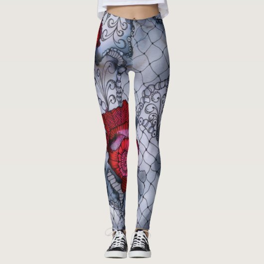 Leggings Roses noirs (Devant)