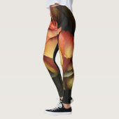 Leggings Roses orange, rouge et jaune (Gauche)