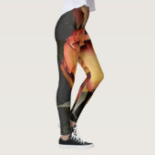 Leggings Roses orange, rouge et jaune (Droite)