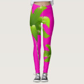Leggings roses Palm Tree (Devant)