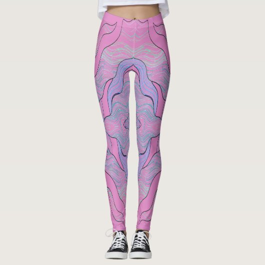 Leggings roses "Ratti_Creative_Arts" (Devant)
