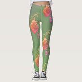 Leggings Roses romantiques (Devant)
