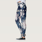 Leggings Roses roses roses Bleu foncé : Vintage (Gauche)
