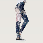 Leggings Roses roses roses Bleu foncé : Vintage (Droite)