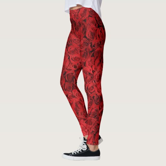 Leggings roses rouges (Gauche)