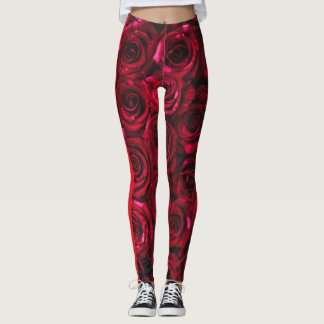 Leggings Roses rouges