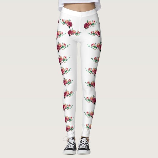 Leggings Roses rouges (Devant)