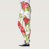 Leggings Roses rouges avec les Tendrils. de (Gauche)