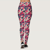 Leggings Roses Rouges Et Blanches (Dos)