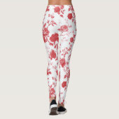 Leggings Roses rouges floraux  (Dos)