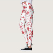 Leggings Roses rouges floraux  (Gauche)