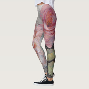 Leggings Roses sur le gris