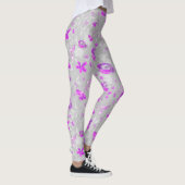 Leggings Roses Violet Clair (Droite)